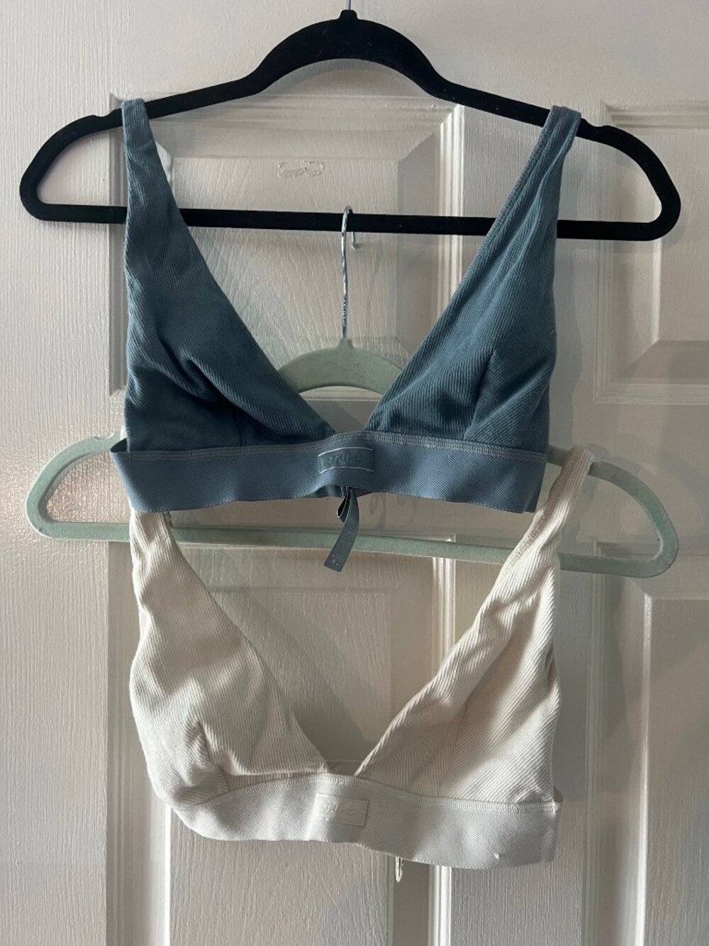SKIMS Cotton Rib Plunge Bralette Bundle of 2